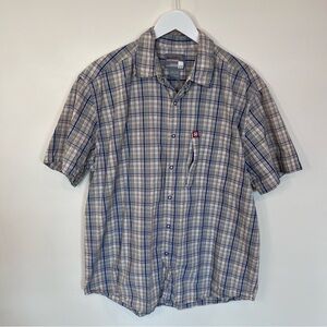 Hollister Vintage Snap Down Shirt Sleeve Plaid Mens Large Y2K Pocket Cotton
